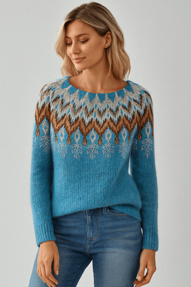 SILVIA™ - RETRO-SWEATER [BLUE]